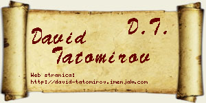 David Tatomirov vizit kartica